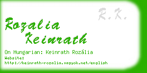 rozalia keinrath business card